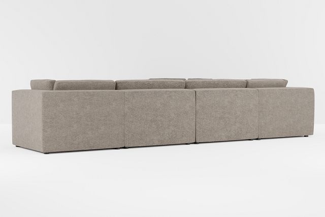 Destin Elite Brown Fabric 6-piece Modular Sectional