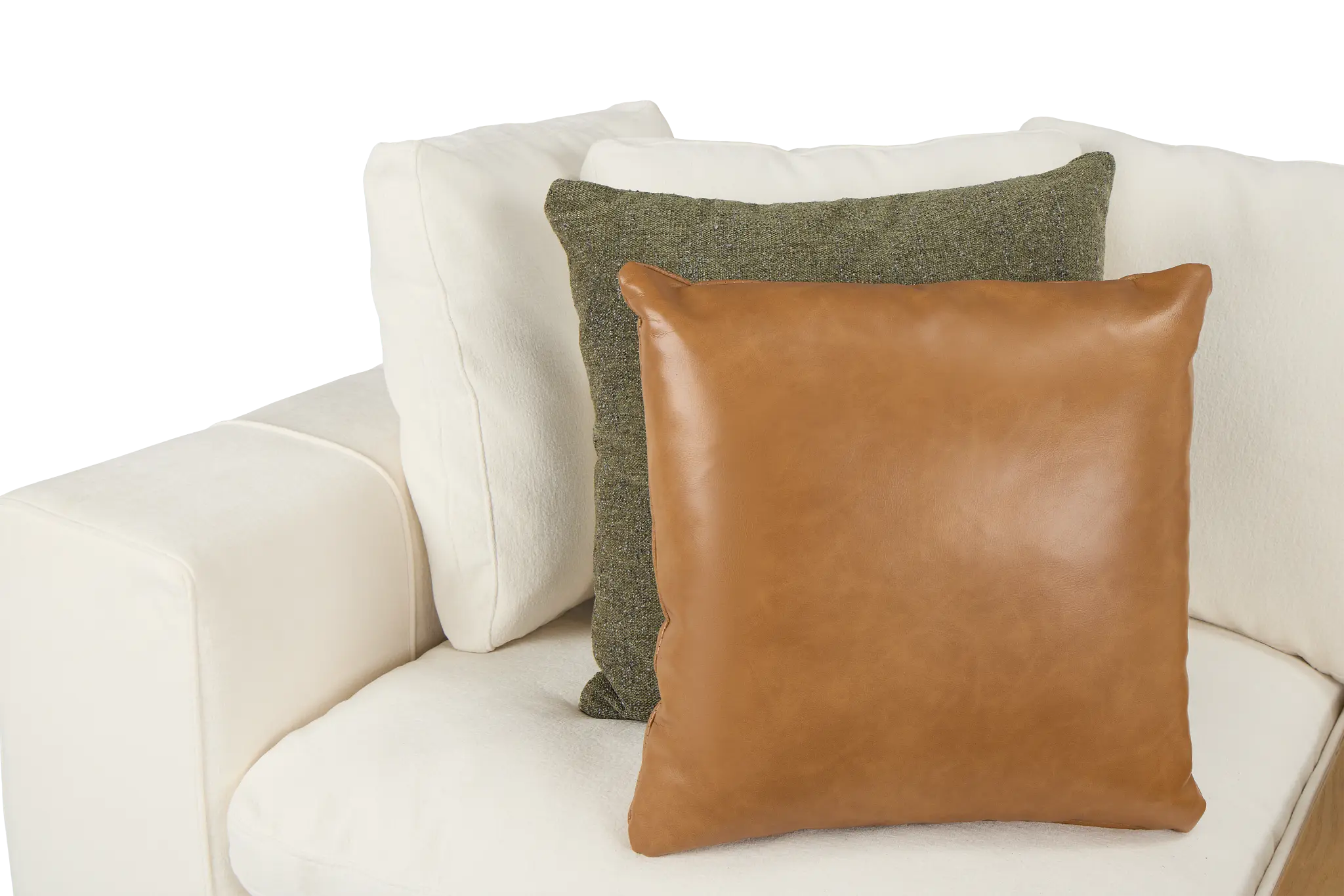 Cruz White Fabric 2-piece Modular Sofa Cruz White Fabric 2-piece Modular Sofa