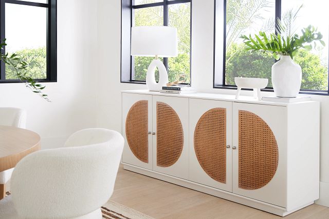 Malibu White Credenza