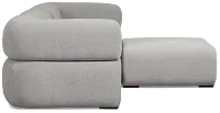 Celeste Light Gray Fabric 4-piece Chaise Sectional