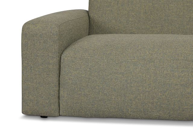 Baylor Green Fabric 2-piece Modular Sofa