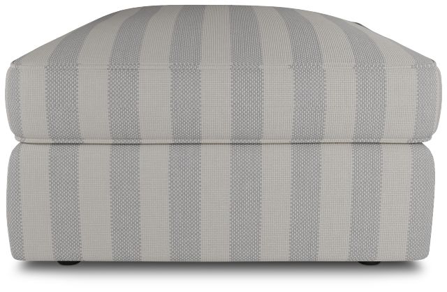 Siesta Sea Lane Light Gray Fabric Ottoman