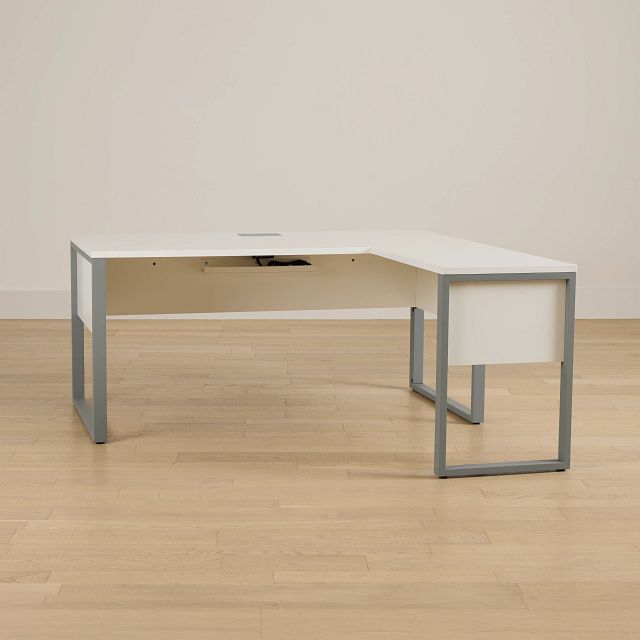 Clark White 32" Return Desk