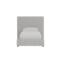 Grayton Sea Lane Light Gray 54" Upholstered Platform Bed