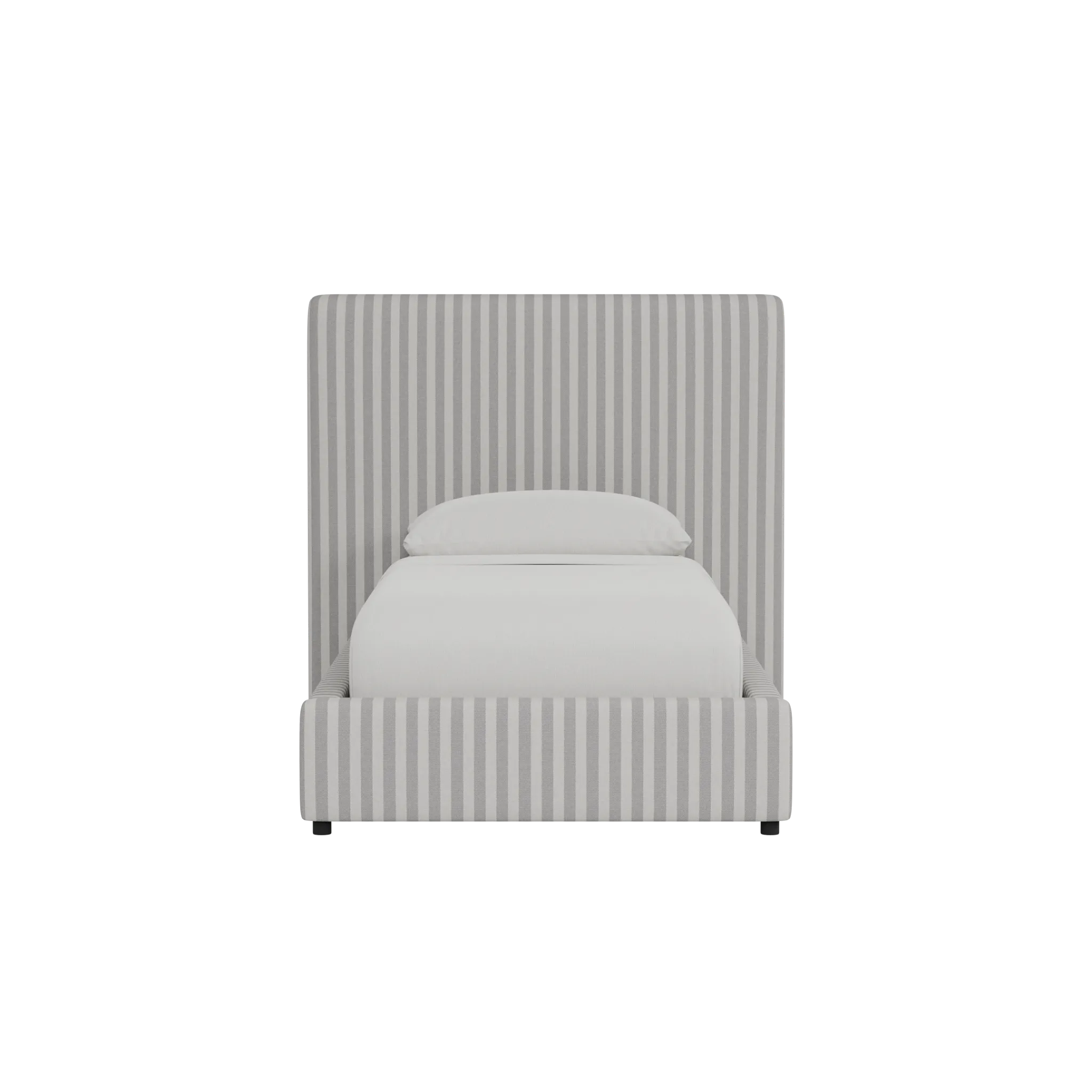 Grayton Sea Lane Light Gray 54" Upholstered Platform Bed