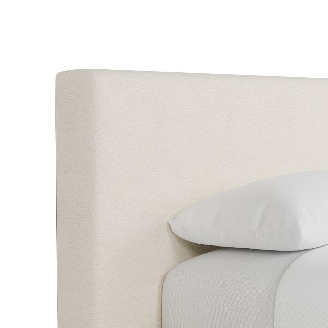 Grayton Gellar White 44" Upholstered Platform Bed