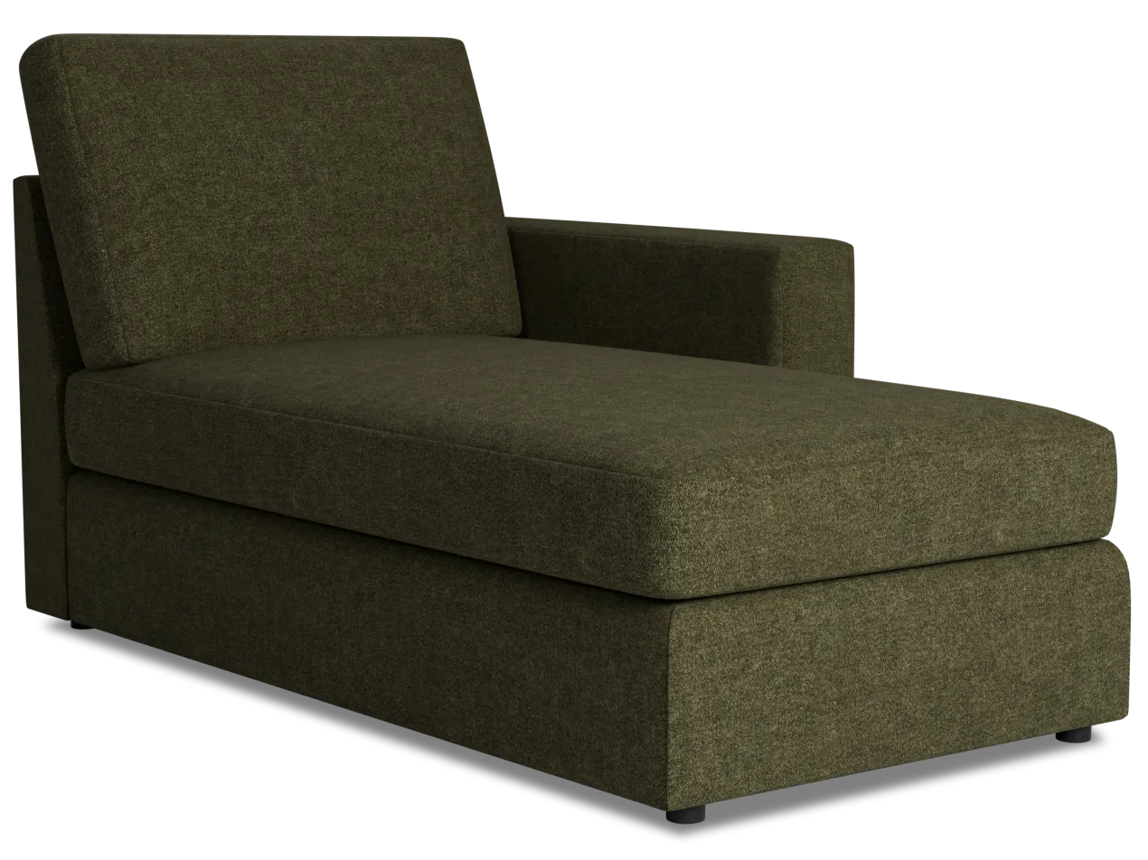 Citymod Green Fabric Right Chaise