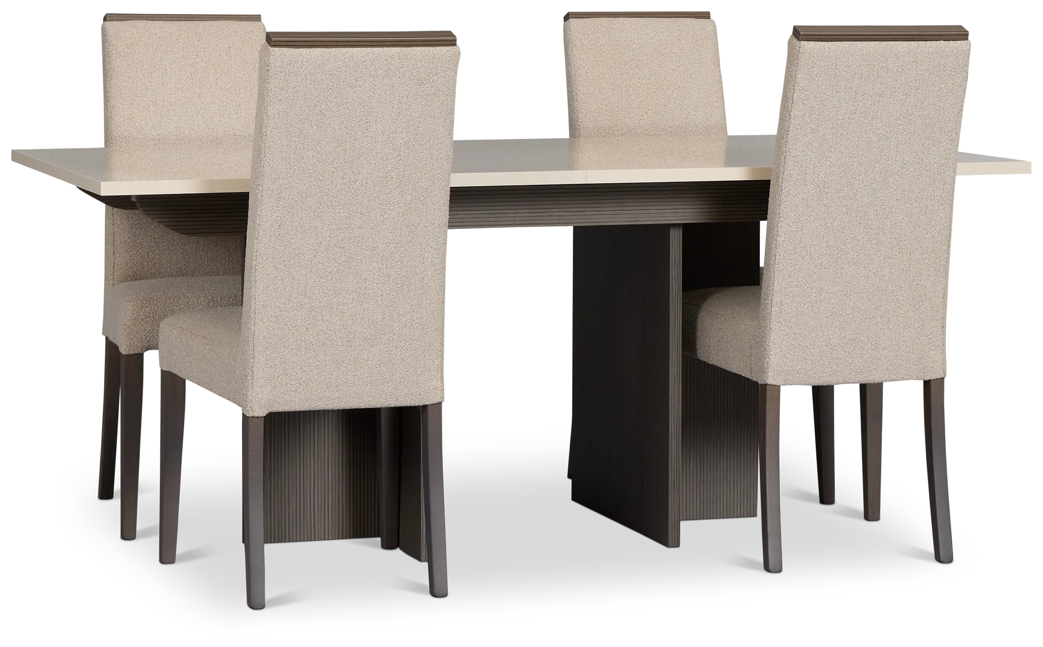 Sienna Two-tone Table & 4 Upholstered Chairs