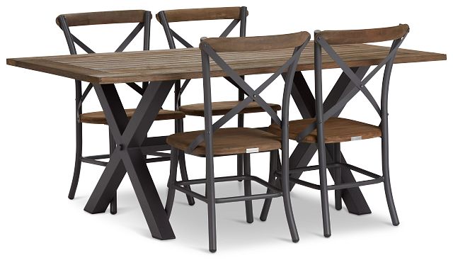 Canyon Dark Tone 72" Rectangular Table & 4 Chairs (0)