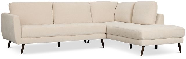 Indie Beige Fabric Small Right Bumper Sectional