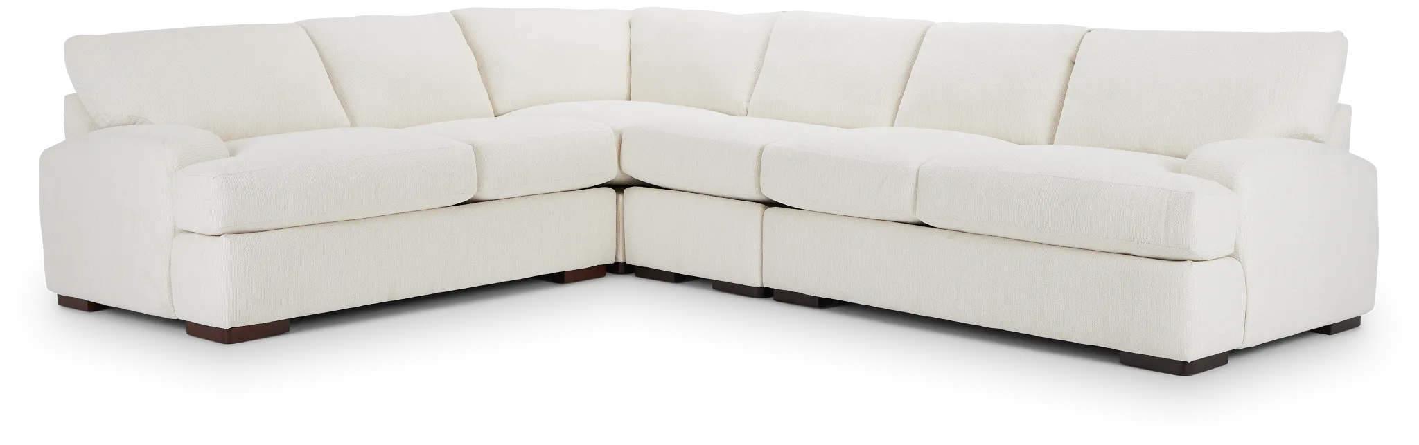 Alpha White Fabric Medium Two-arm Sectional