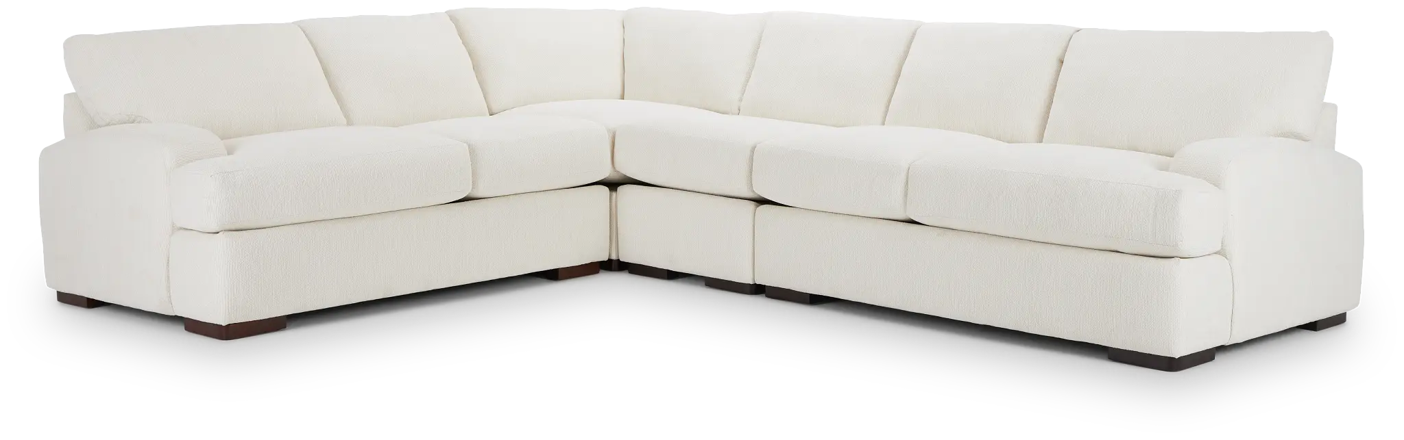 Alpha White Fabric Medium Two-arm Sectional Alpha White Fabric Medium Two-arm Sectional