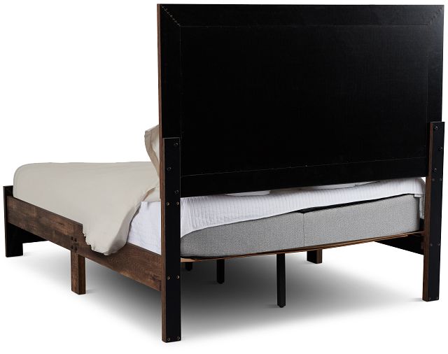 Ollie Dark Tone Panel Bed