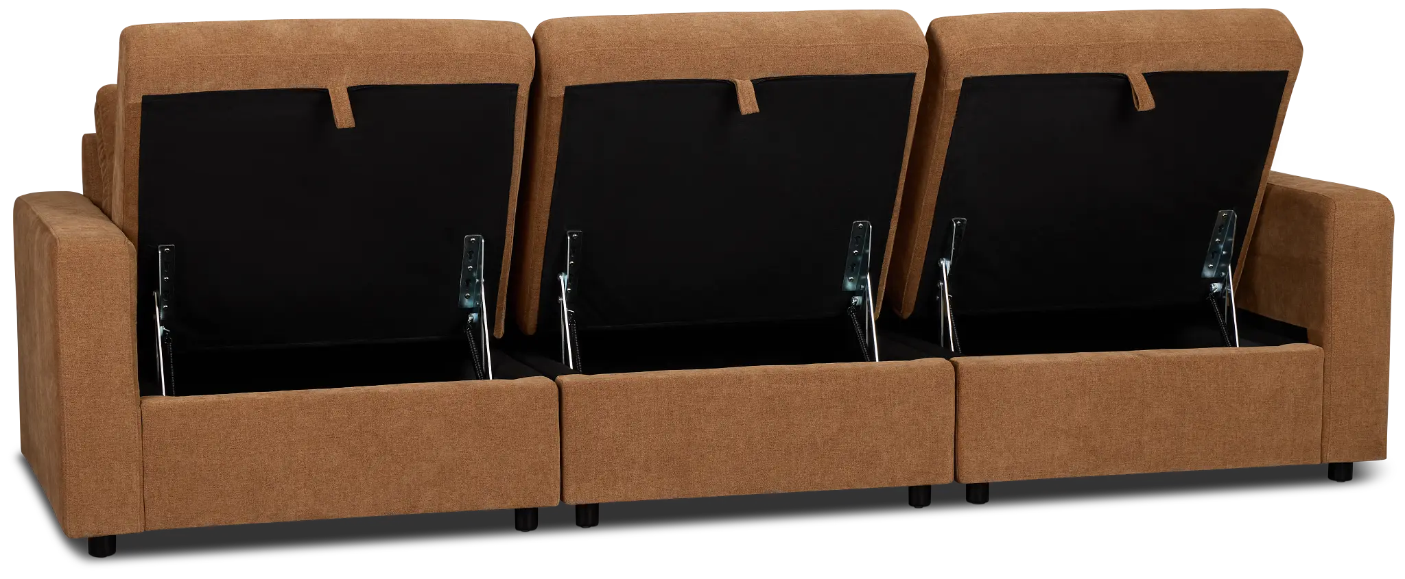 Addie Brown Fabric 3-piece Modular Storage Sofa Addie Brown Fabric 3-piece Modular Storage Sofa