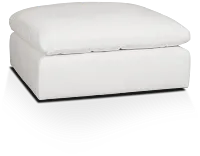 Nixon White Fabric Cocktail Ottoman