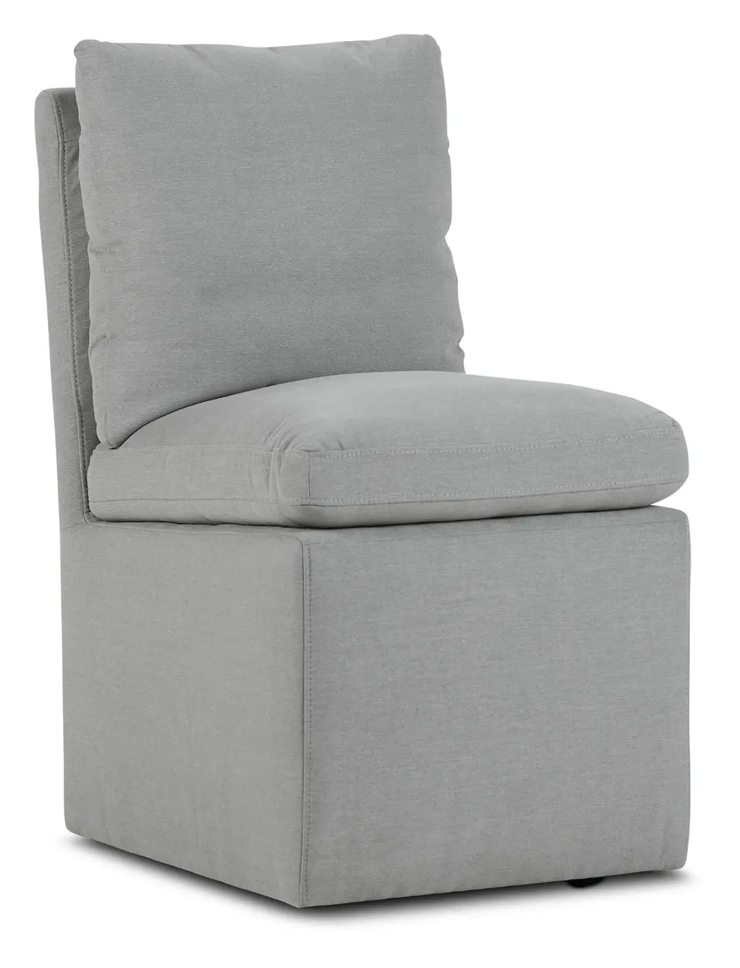 Auden Light Gray Castored Upholstered Side Chair Auden Light Gray Castored Upholstered Side Chair