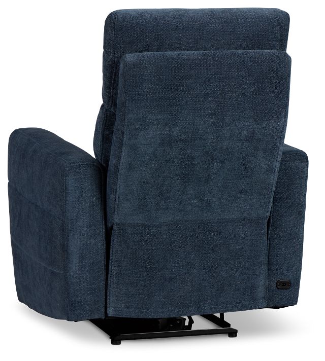 Rae Dark Blue Fabric Power Recliner
