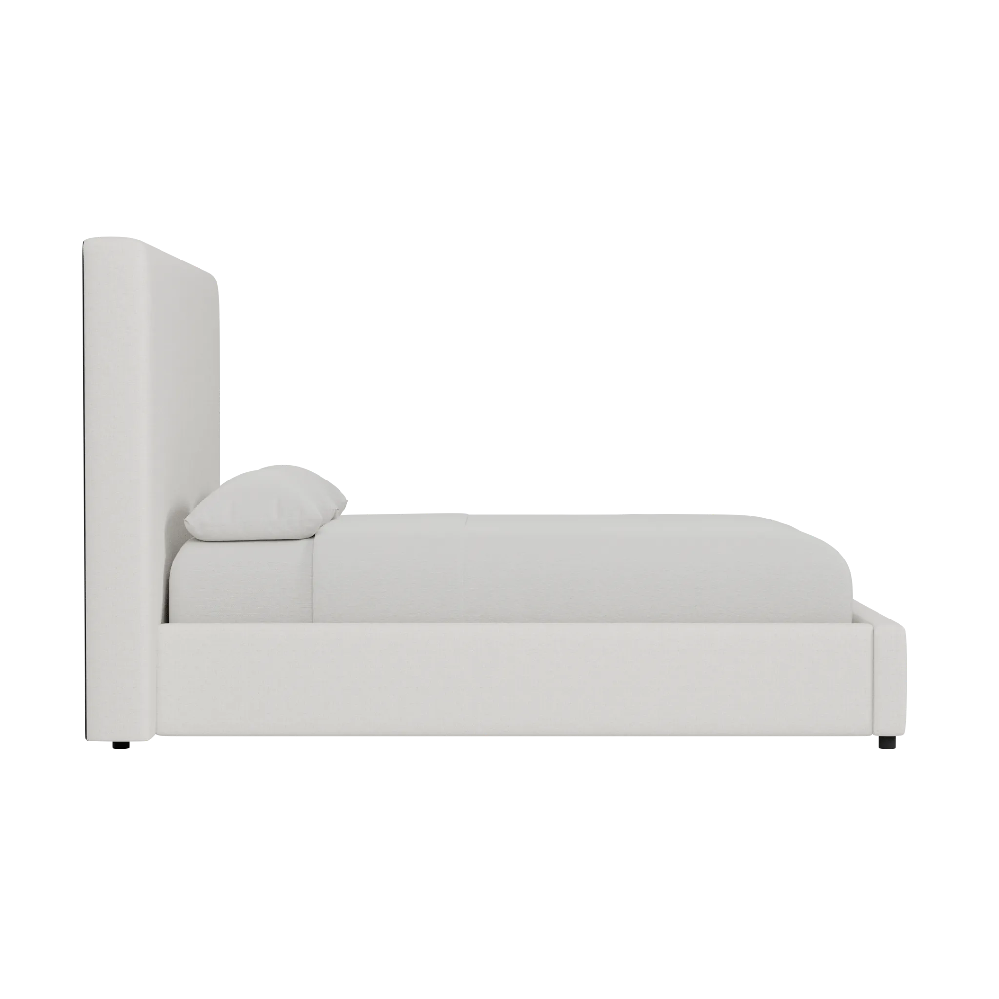 Grayton Natural Beauty Beige 54" Upholstered Platform Bed
