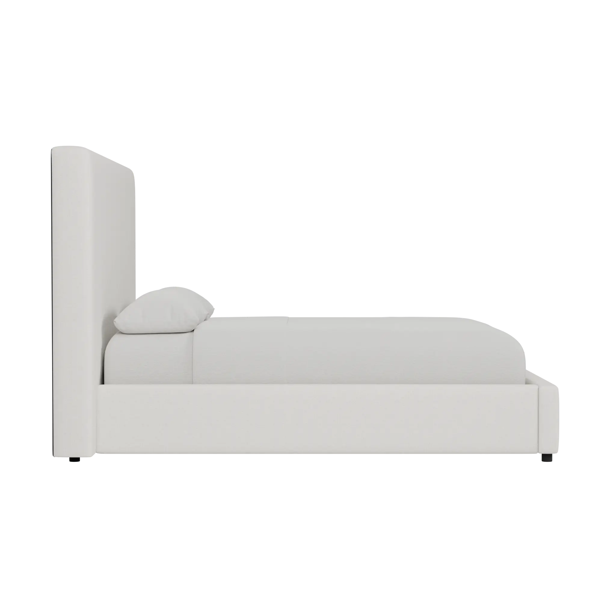 Grayton Natural Beauty Beige 54" Upholstered Platform Bed Grayton Natural Beauty Beige 54" Upholstered Platform Bed