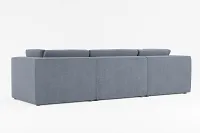 Destin Victory Dark Blue Fabric 5pc Bumper Sectional