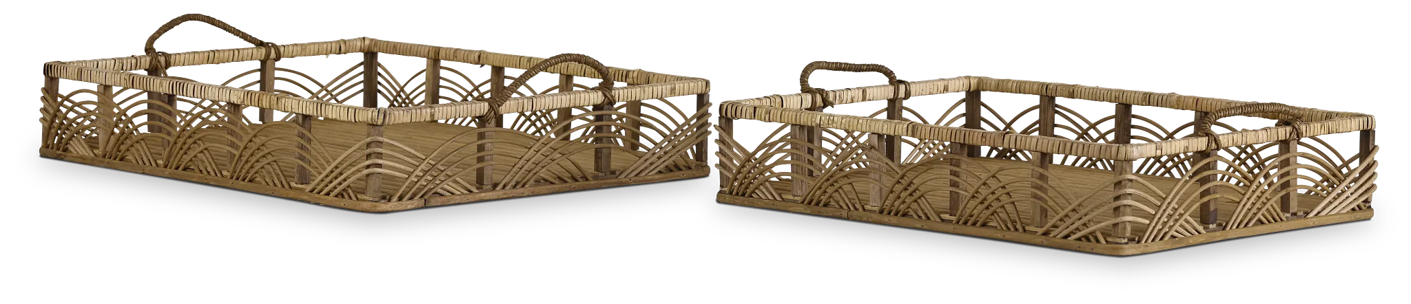 Lola Beige Set Of 2 Tray