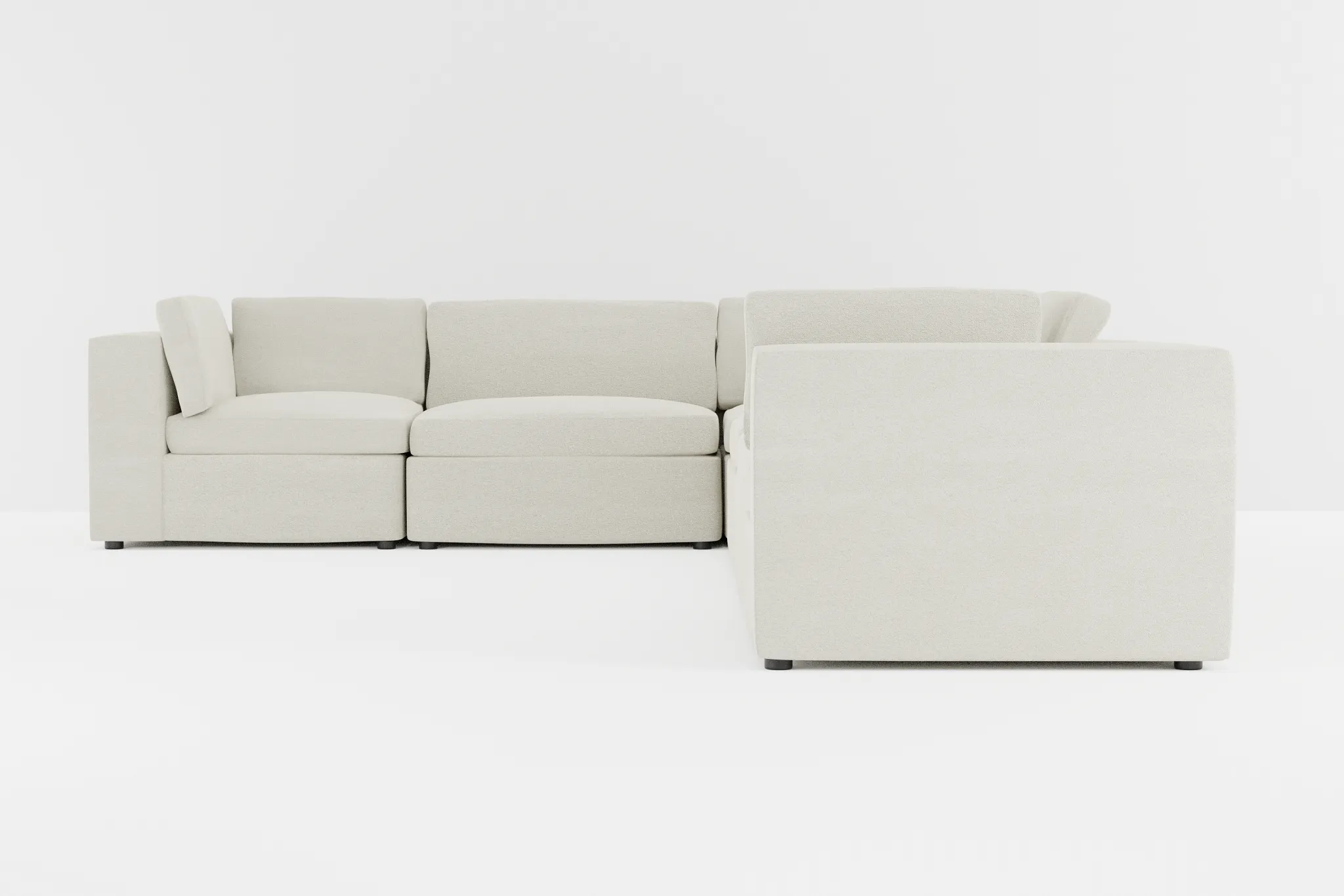 Destin Elite Ivory Fabric 6-piece Modular Sectional