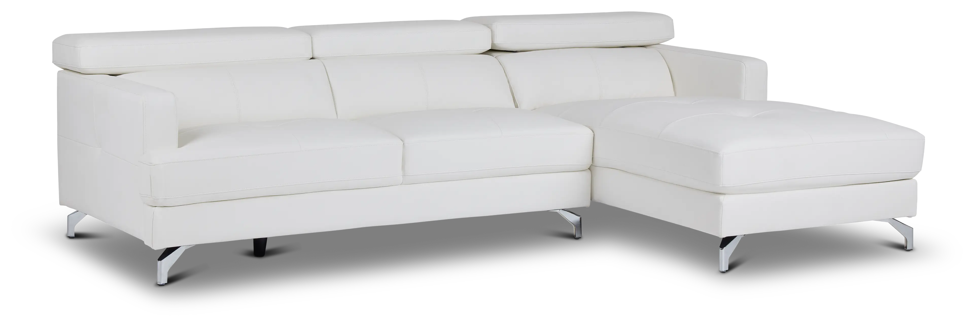 Marquez White Micro Right Chaise Sectional Marquez White Micro Right Chaise Sectional