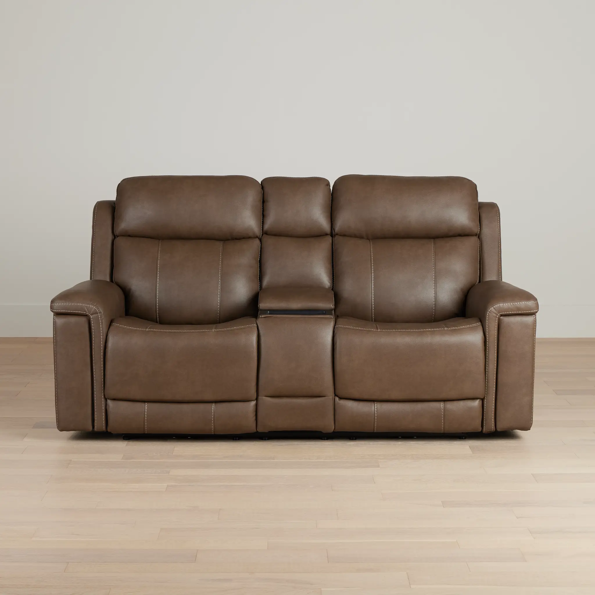 Jayden Brown Micro Power Reclining Console Loveseat Jayden Brown Micro Power Reclining Console Loveseat