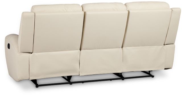 Walker Ivory Lthr/vinyl Reclining Sofa
