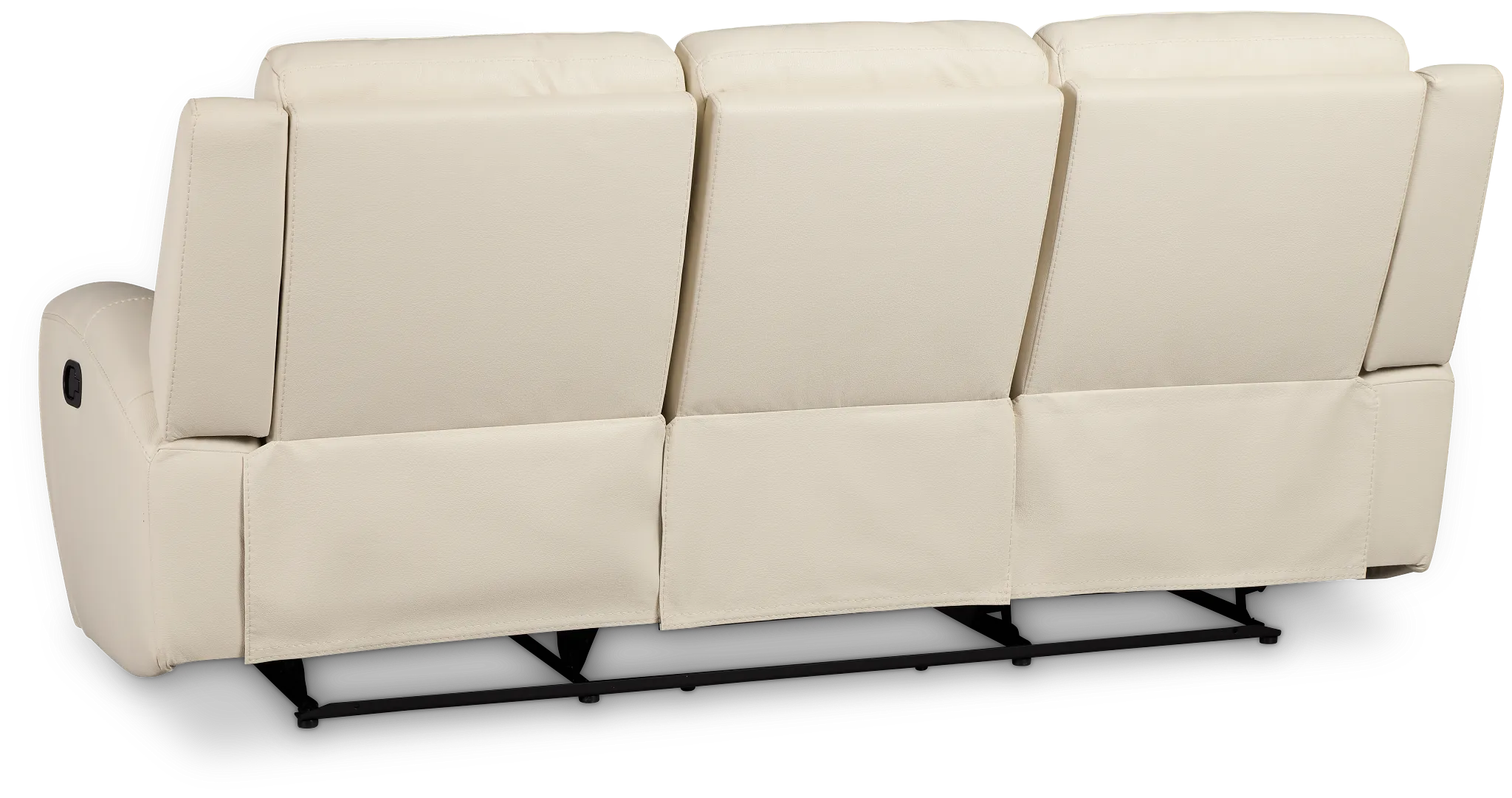 Walker Ivory Lthr/vinyl Reclining Sofa