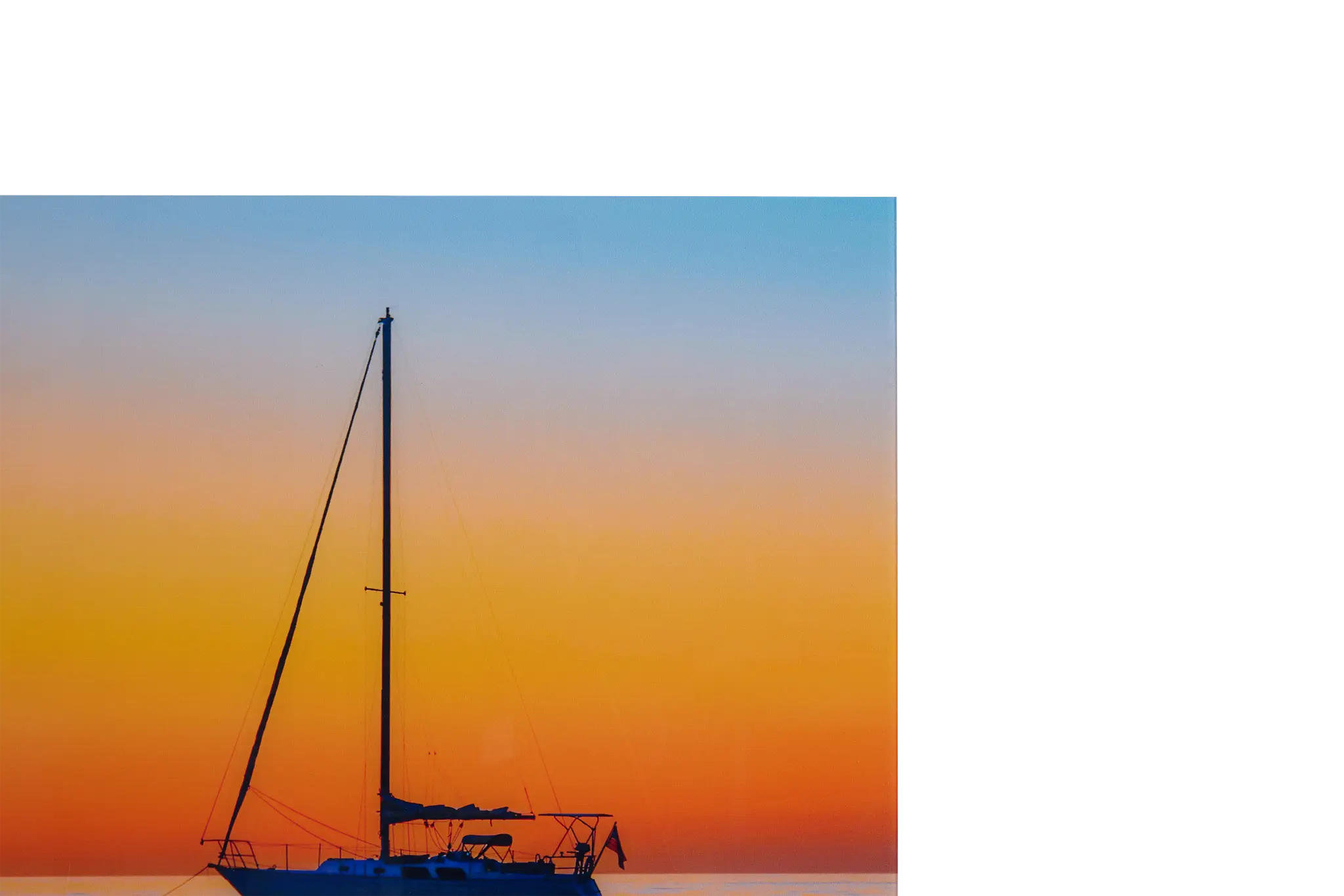 Golden Sail Acrylic Wall Art Golden Sail Acrylic Wall Art