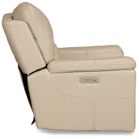 Fallon Beige Lthr/vinyl Power Recliner