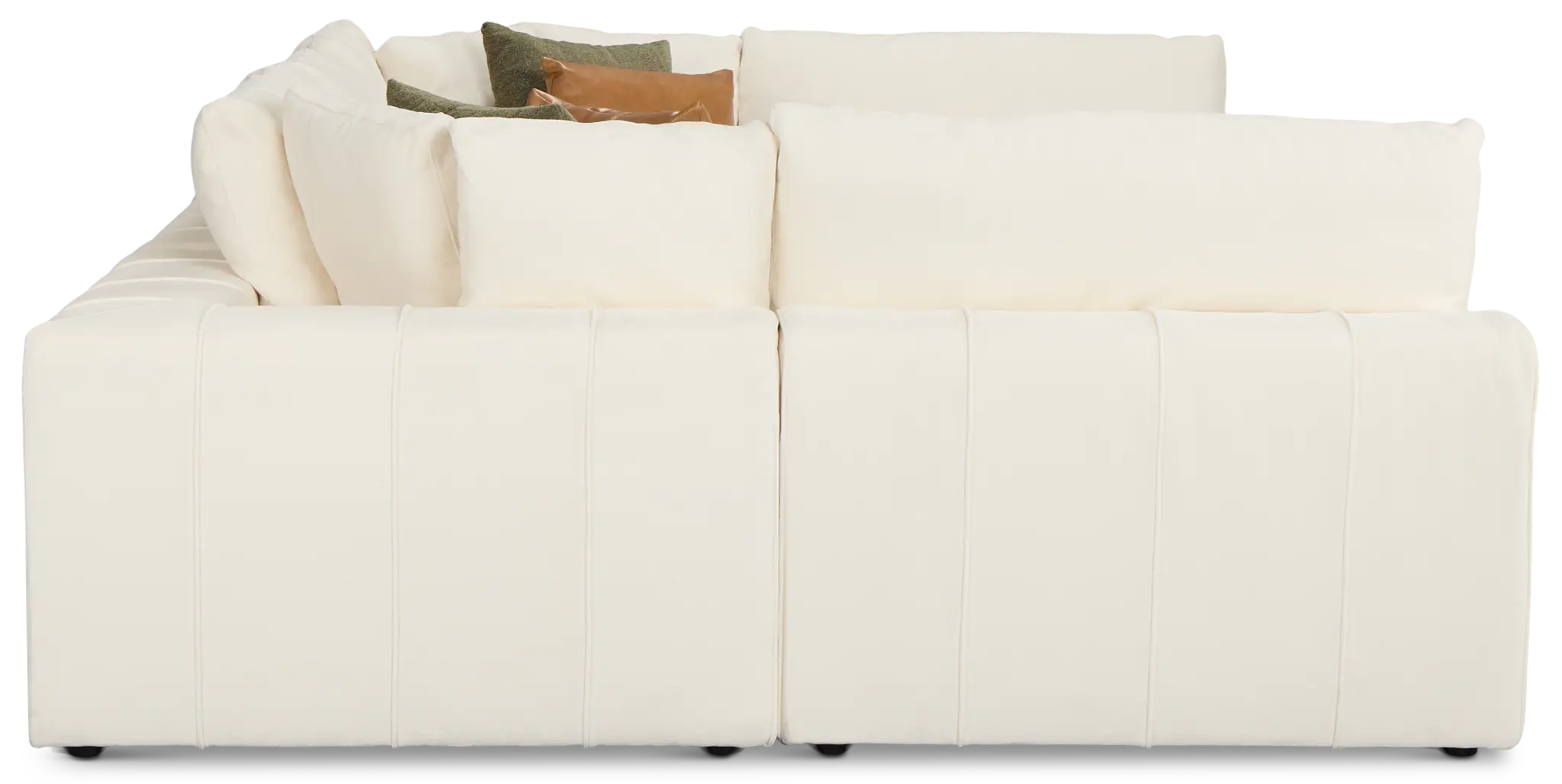 Cruz White Fabric 6-piece Pit Sectional Cruz White Fabric 6-piece Pit Sectional