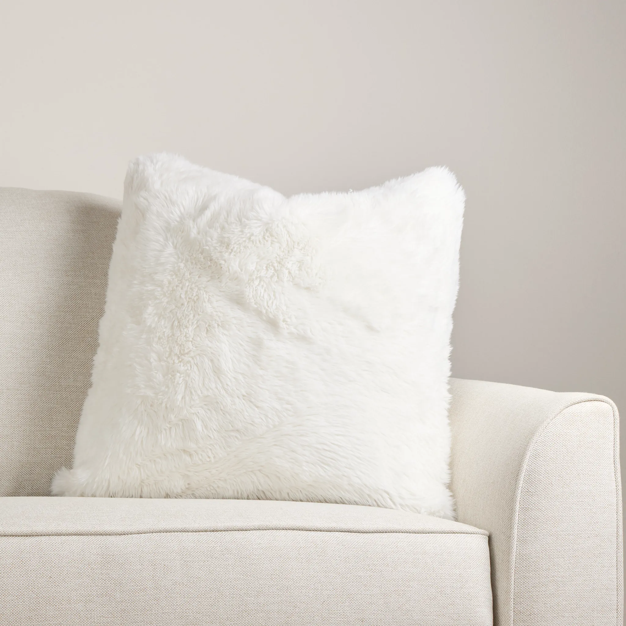 Yakety Yak White 22" Square Accent Pillow