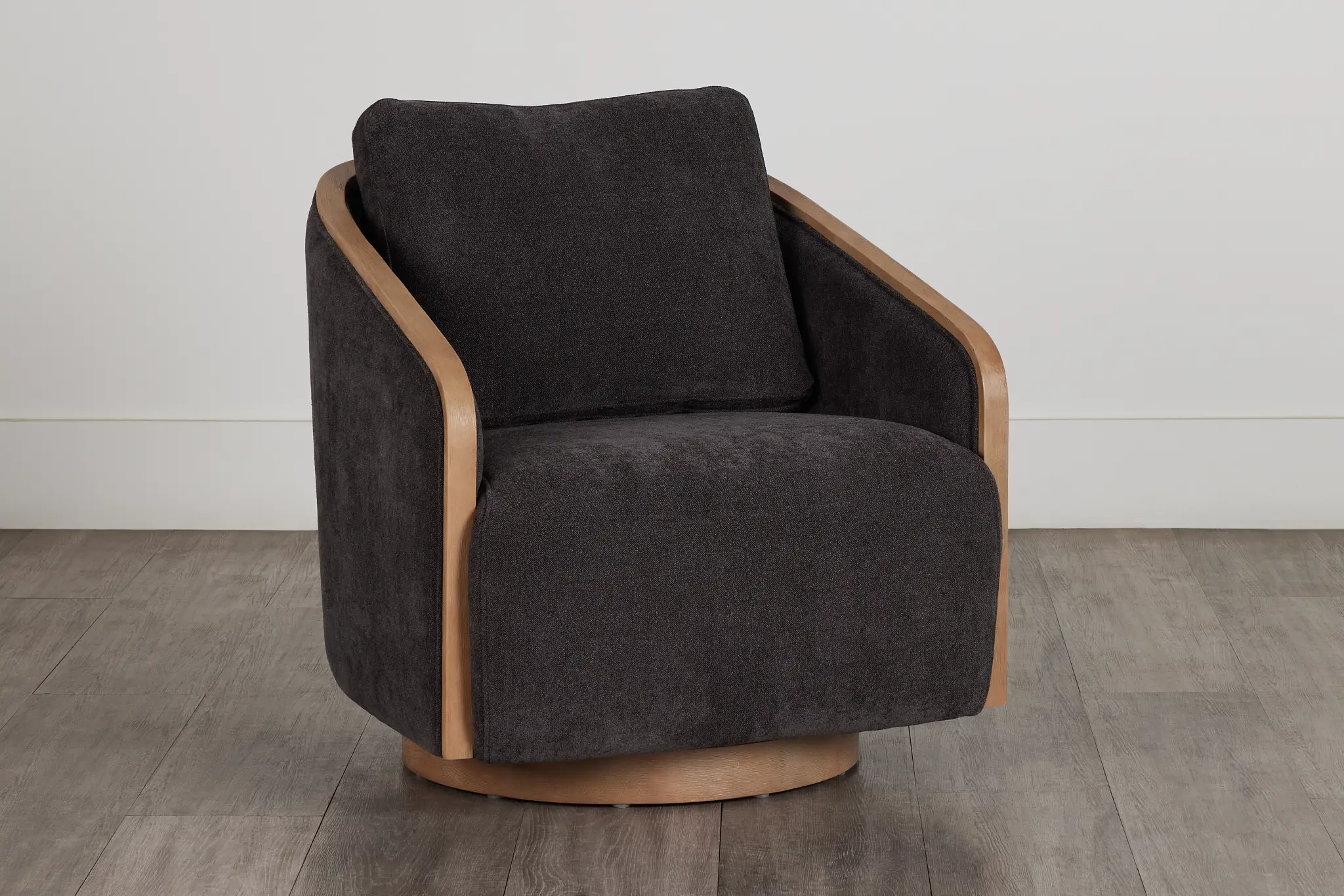 Campbell Dark Gray Fabric Swivel Accent Chair Campbell Dark Gray Fabric Swivel Accent Chair
