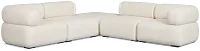 Celeste Light Beige Fabric 5-piece Modular Sectional With Corner Ottoman