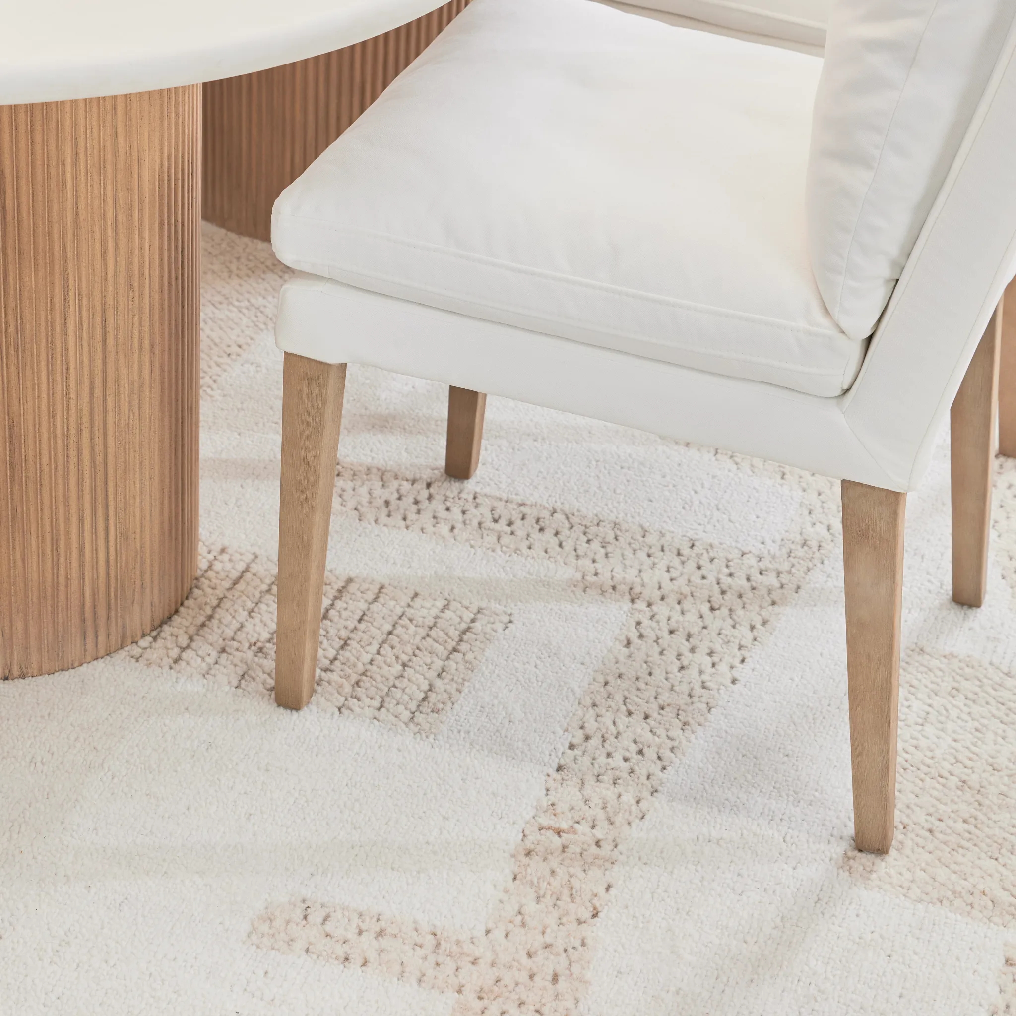 Nixon White Upholstered Side Chair