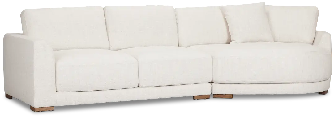 Maeve Light Beige Fabric Right-arm Cuddler Sectional Maeve Light Beige Fabric Right-arm Cuddler Sectional