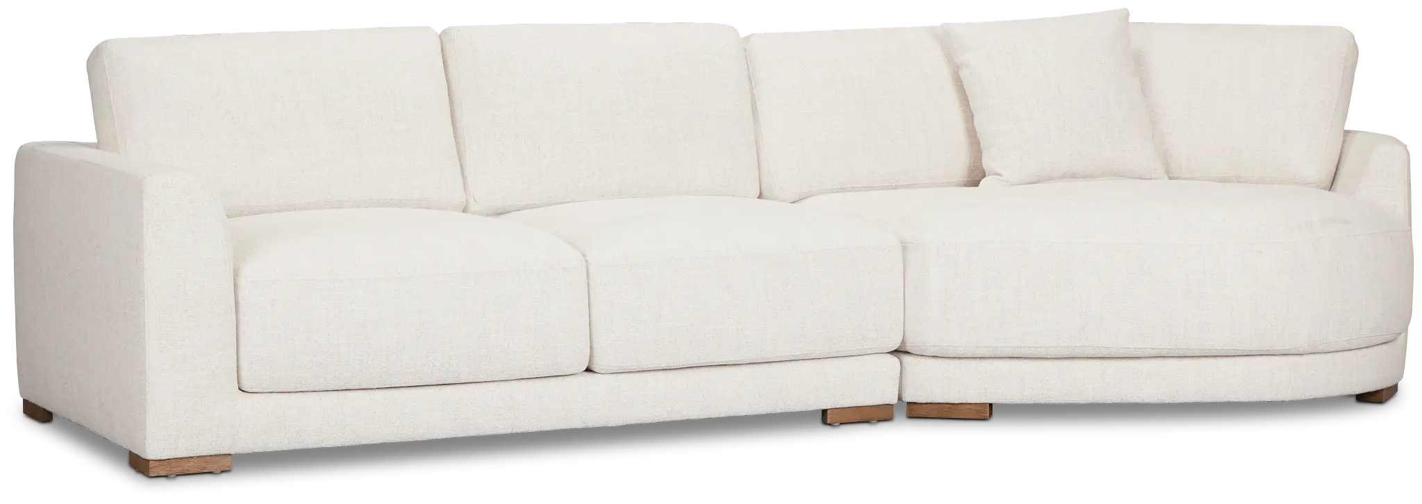 Maeve Light Beige Fabric Right-arm Cuddler Sectional Maeve Light Beige Fabric Right-arm Cuddler Sectional