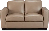 Lane Taupe Lthr/vinyl Loveseat