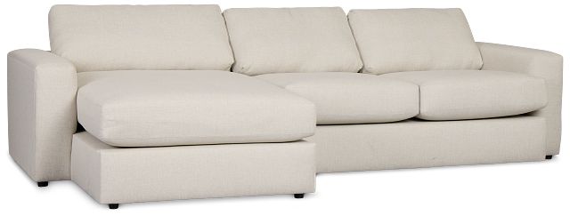 Brantley Light Beige Fabric Left Chaise Sectional