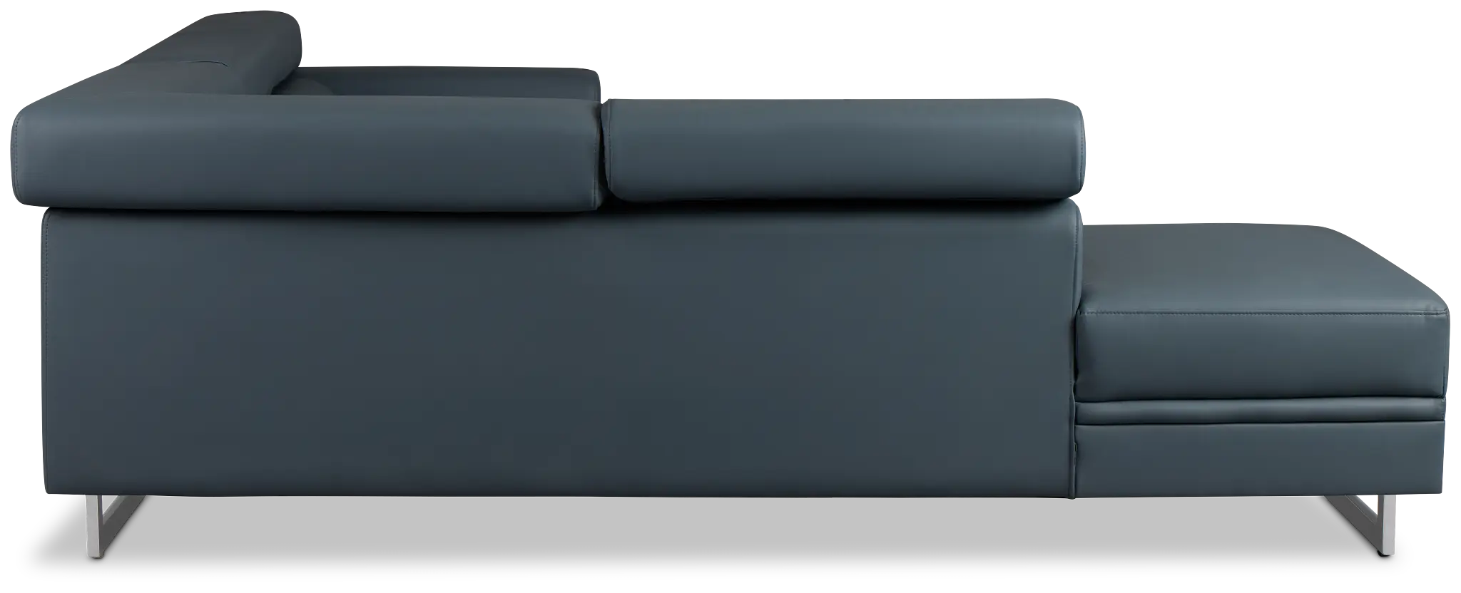 Drew Dark Blue Micro Left Chaise Sectional Drew Dark Blue Micro Left Chaise Sectional