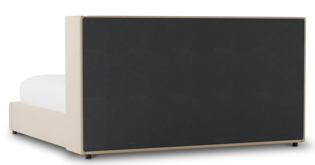 Captiva Peyton Beige 48" Upholstered Shelter Bed