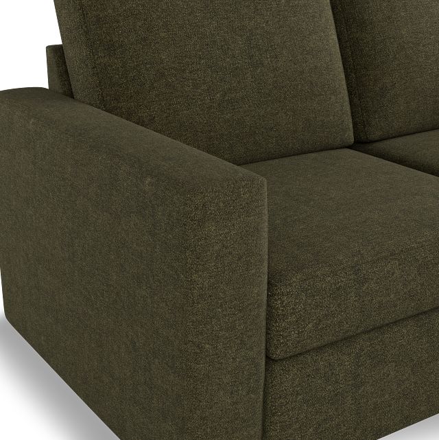 Citymod Green Fabric 2-piece Modular Sofa