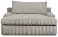 Charlie Gray Fabric Chaise