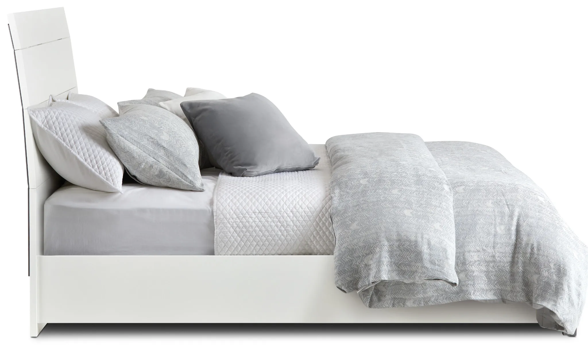 Oslo White Platform Bed