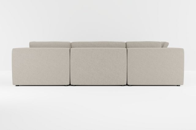Destin Elevation Khaki Fabric 8-piece Modular Sectional