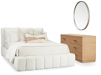 Malibu Light Beige Tufted Bedroom