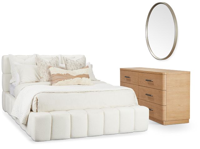 Malibu Light Beige Tufted Bedroom
