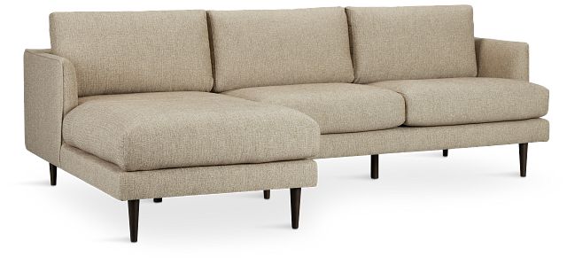 Easton Brown Fabric Left Chaise Sectional